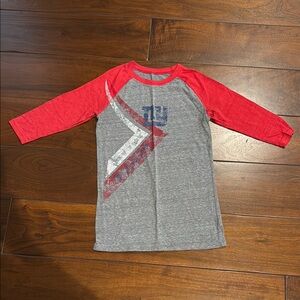 Reebok Gray and Red Long Sleeve Tee